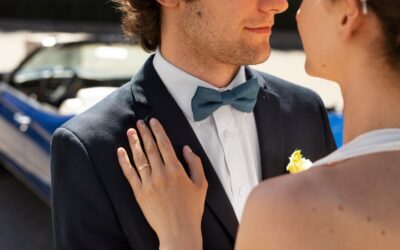 BODA CON TOQUE AZUL